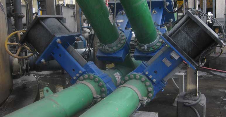 Mining knife gate valve