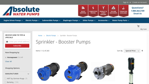 Absolute Water Pumps - 5.0 HP Sprinkler Booster Pump