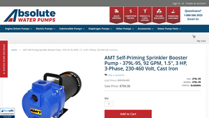 AM - AMT Self-Priming Sprinkler Booster Pump