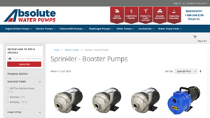 Absolute Water Pumps - Sprinkler Booster Pumps