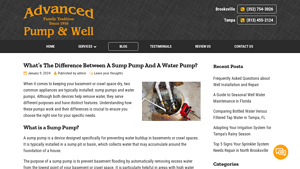 Advanced Pump and Well - Sump and Water Pumps