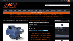 AHTurf - Self-Priming Irrigation Pump