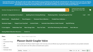 American Grazing Lands - Plasson Quick Coupler Valve