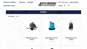 Arts Rental - Electric and Gas Pumps