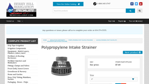 Berryhill - Polypropylene Intake Strainer