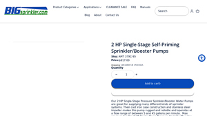 Big Sprinkler - 2 HP Self-Priming Water Pump