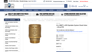 Buy Fittings Online - Sprinkler System Check Valves