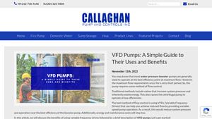 Callaghan Pump - VFD Water Pressure Booster Pumps