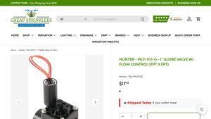 Hunter - PGV-101-G Globe Valve with Flow Control