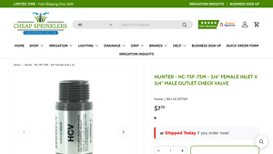 Hunter - HC-75F-75M Check Valve