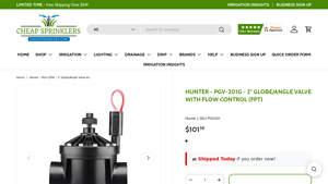 Hunter - PGV-201G Globe/Angle Valve with Flow Control