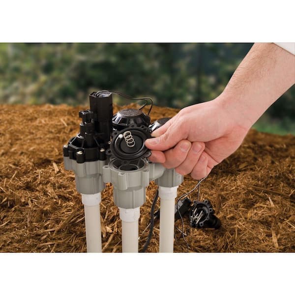 A stock image illustrating cleaning irrigation valves concepts