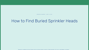 Commercial Lawn Irrigation - Sprinkler Head Locator Tools
