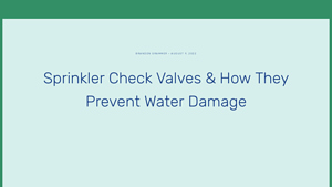 Commercial Lawn Irrigation - Sprinkler Check Valves