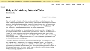 Particle - Latching Solenoid Valve for Irrigation