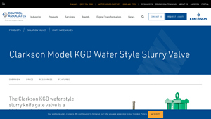 Control Associates - Clarkson Model KGD Wafer Style Slurry Valve