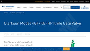 Cornerstone Controls - Clarkson Model KGF Knife Gate Valve