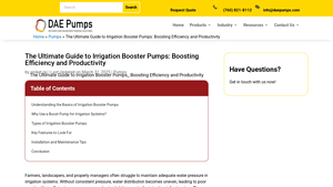 DAE Pumps - Irrigation Booster Pumps