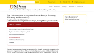 DAE Pumps - Irrigation Booster Pumps