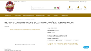 Carson - 910-10-4 Round Valve Box with Lid