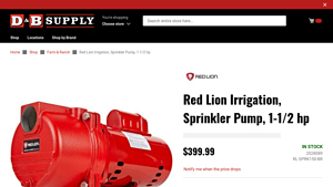 Red Lion - 1-1/2 hp Irrigation Sprinkler Pump