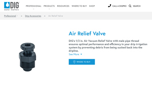 DigCorp - Air Release Relief Valve