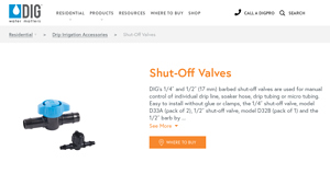 DIG - Shut-Off Valves for Drip Irrigation
