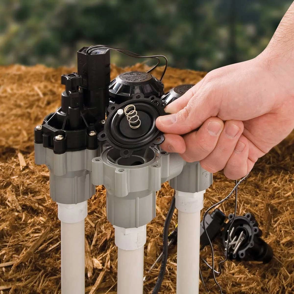 A stock image illustrating drip irrigation electric valve concepts