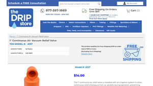 Val Plastics - 1 Continuous Air Vacuum Relief Valve