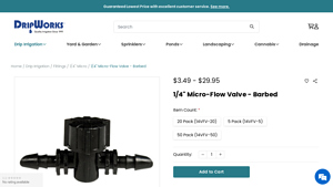 DripWorks - 1/4 Micro-Flow Valve