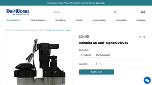 Dripworks - Rainbird AC Anti-Siphon Valves