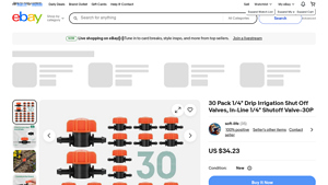 30 Pack - 1/4 Drip Irrigation Shut Off Valves
