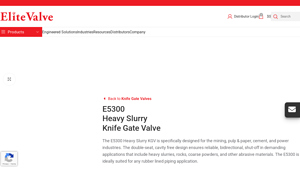 Elite Valve - E5300 Heavy Slurry Knife Gate Valve