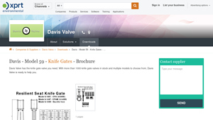Davis Valve - Model 59 Knife Gates