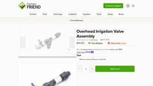 Farmers Friend - Overhead Irrigation Valve Assembly