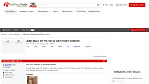 Red Flag Deals - Sprinkler Shut-Off Valve