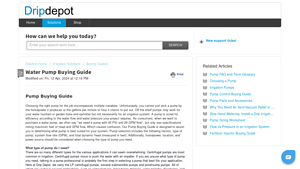 Drip Depot - Water Pump Buying Guide