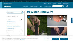 Hunter - Spray Body Check Valve