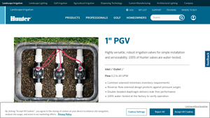 Hunter - 1 PGV Irrigation Valve