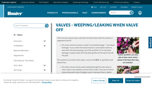 Hunter Irrigation - Valve Issues Explained