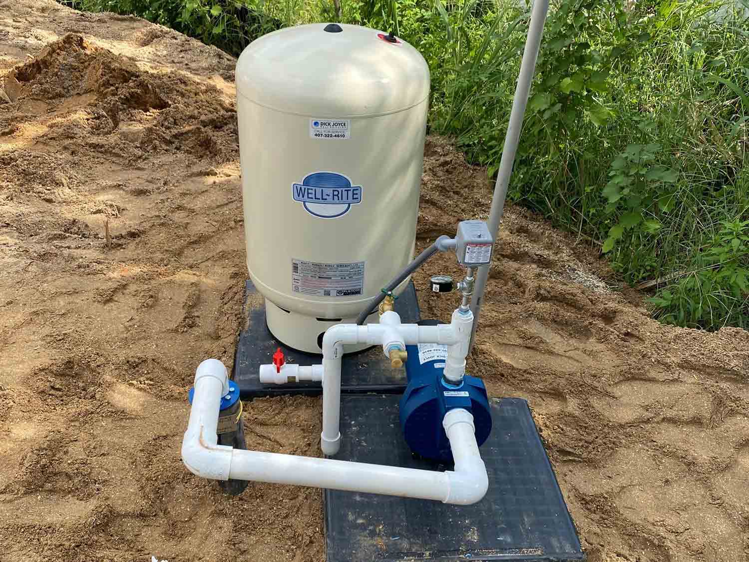 A stock image illustrating installing irrigation pump concepts