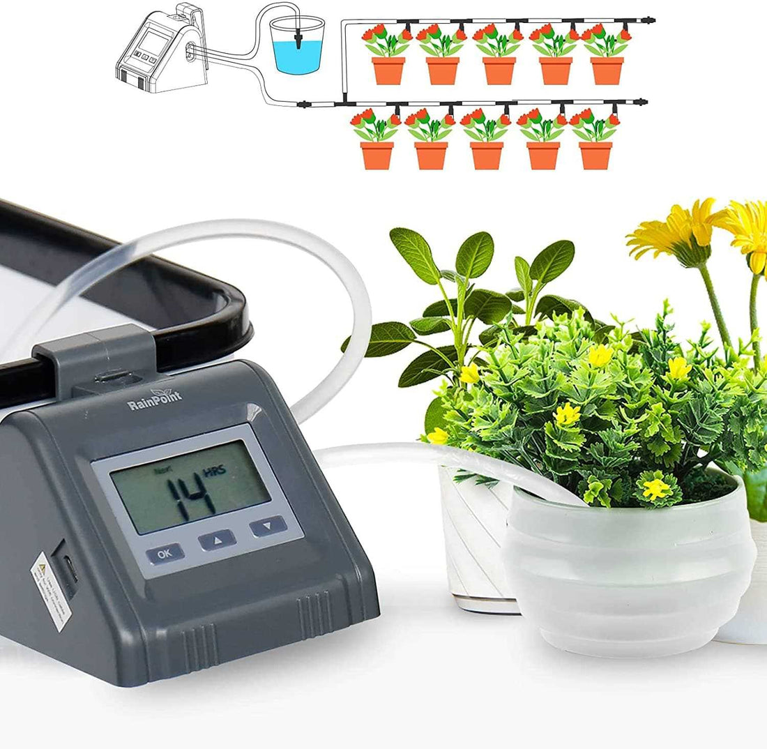 A stock image illustrating irrigation pump with timer concepts
