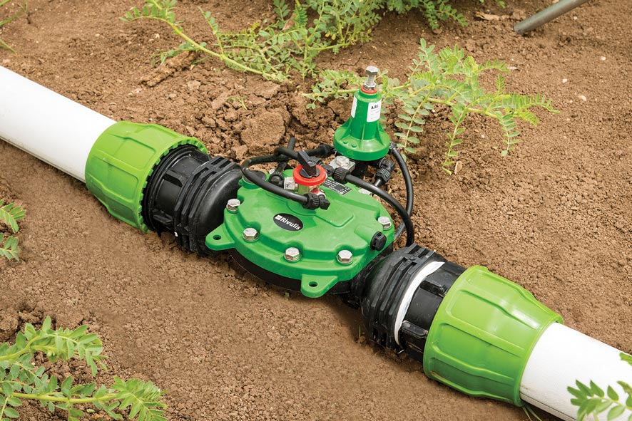 A stock image illustrating irrigation system control valves concepts