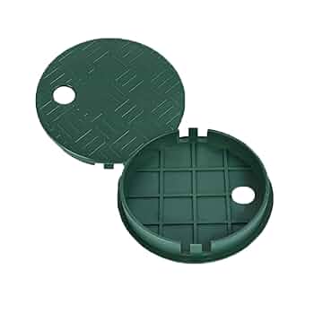 A stock image illustrating irrigation system valve covers concepts