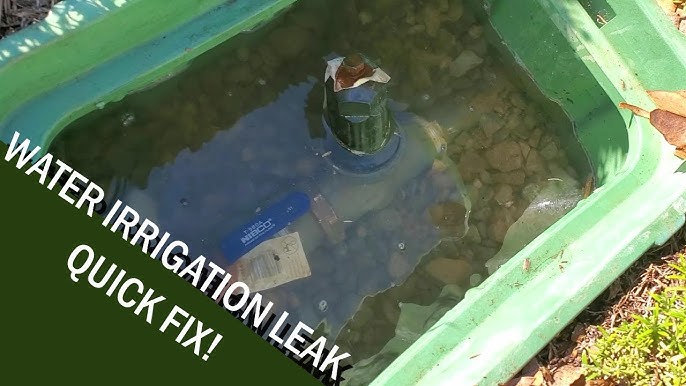 A stock image illustrating irrigation valve leaking water concepts