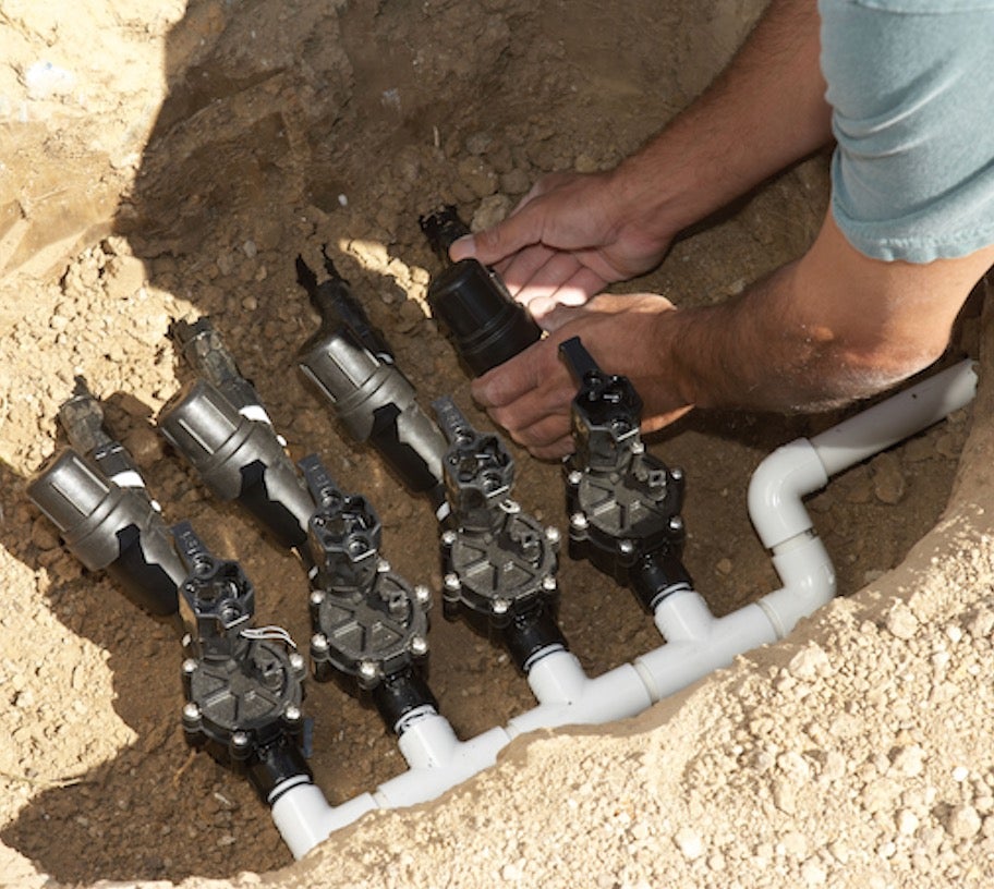 A stock image illustrating irrigation zone valve concepts