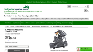 Irrigation Global - 2 Pressure Reducing Control Valve