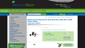 Irrigation Outlet - Replacement Solenoid for Rain Bird Valves