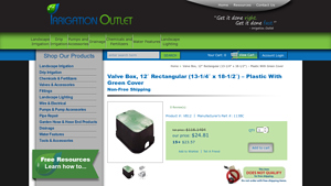 Irrigation Outlet - 12 Rectangular Valve Box