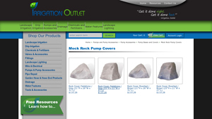 Irrigation Outlet - Mock Rock Pump Covers